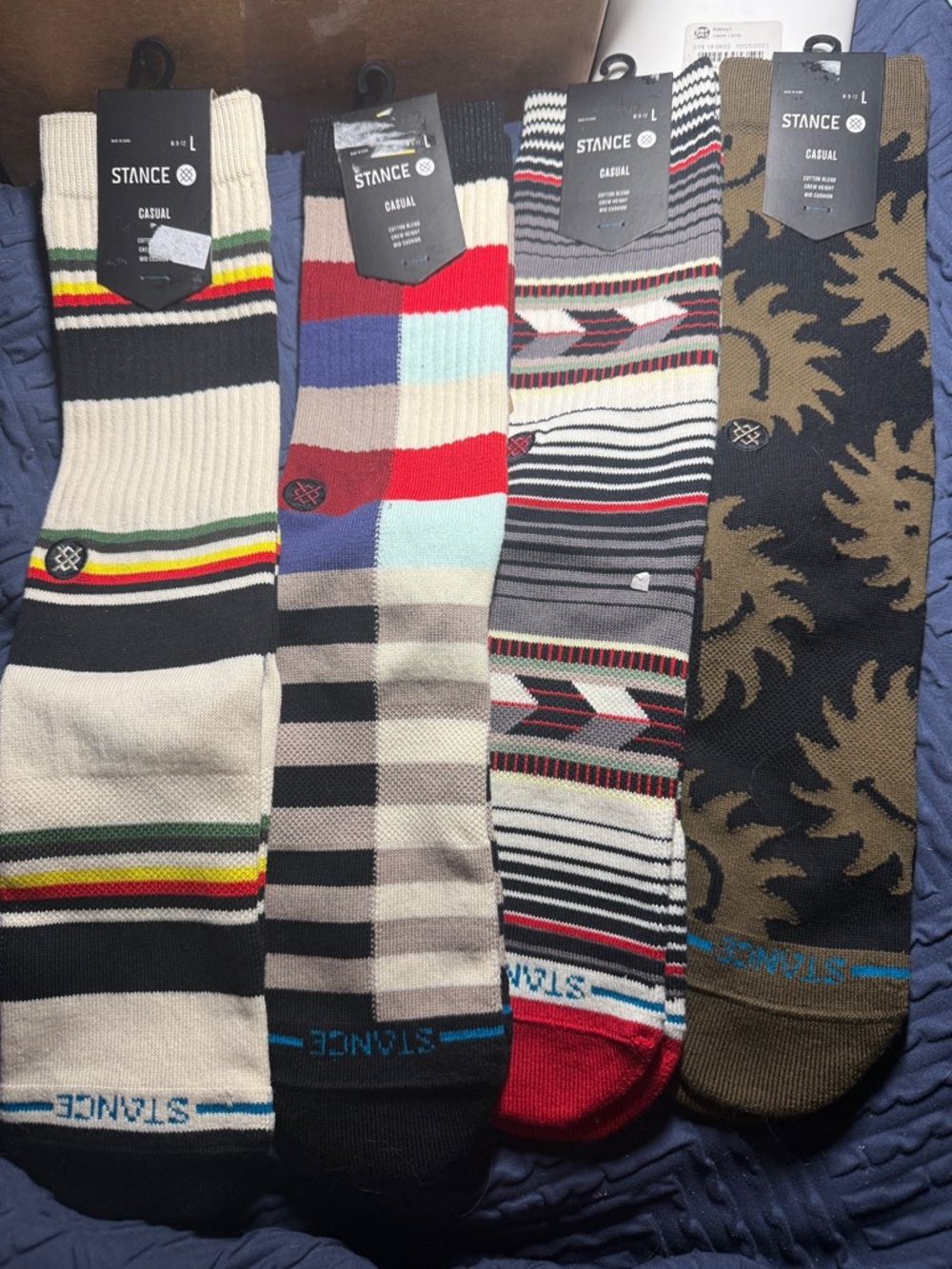Stance Mens Casual Socks 4-Pairs Crew Height